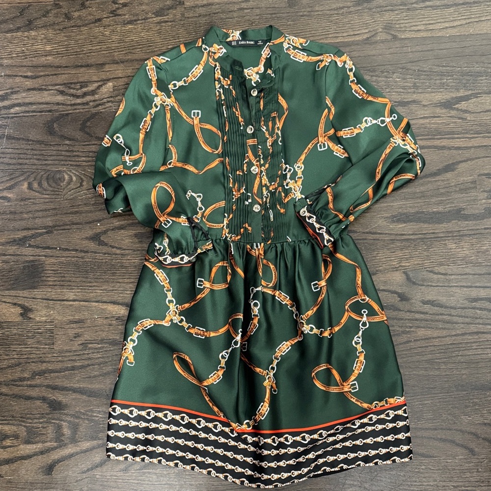 Zara Silk Chain Print Dress